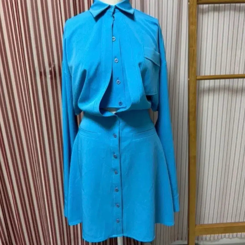 [BUNJANG] Layered Shirt Dress / 레이어드 셔츠 원피스