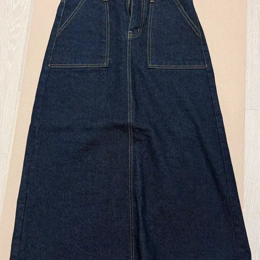 [BUNJANG] Denim A-Line Long Skirt / 청 데님 스커트
