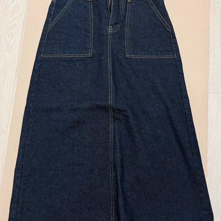 [BUNJANG] Denim A-Line Long Skirt / 청 데님 스커트