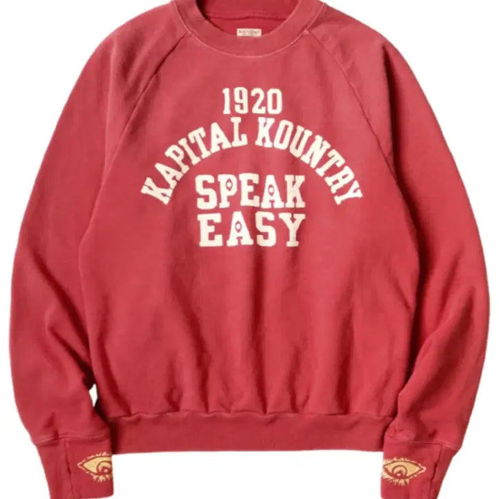 [BUNJANG] Kapital 1920 Speak Easy Sweatshirt Red / [5] 캐피탈 1920 SPEAK EASY 스웻셔츠 레드