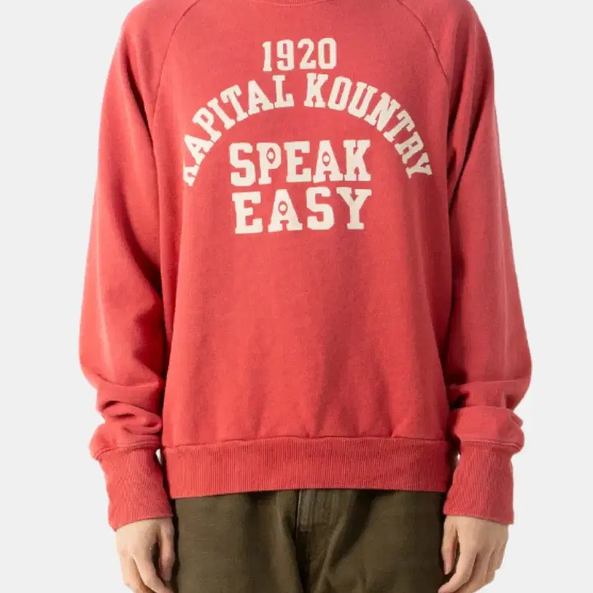 [BUNJANG] Kapital 1920 Speak Easy Sweatshirt Red / [5] 캐피탈 1920 SPEAK EASY 스웻셔츠 레드