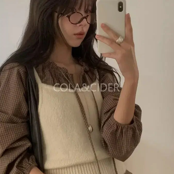 [BUNJANG] Miel Mello Blouse Brown New / 미엘 멜로블라우스 브라운 새옷
