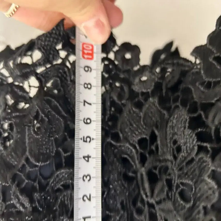 [BUNJANG] Esblang Black Lace Long Dress / 에스블랑 블랙 레이스 롱 원피스 f