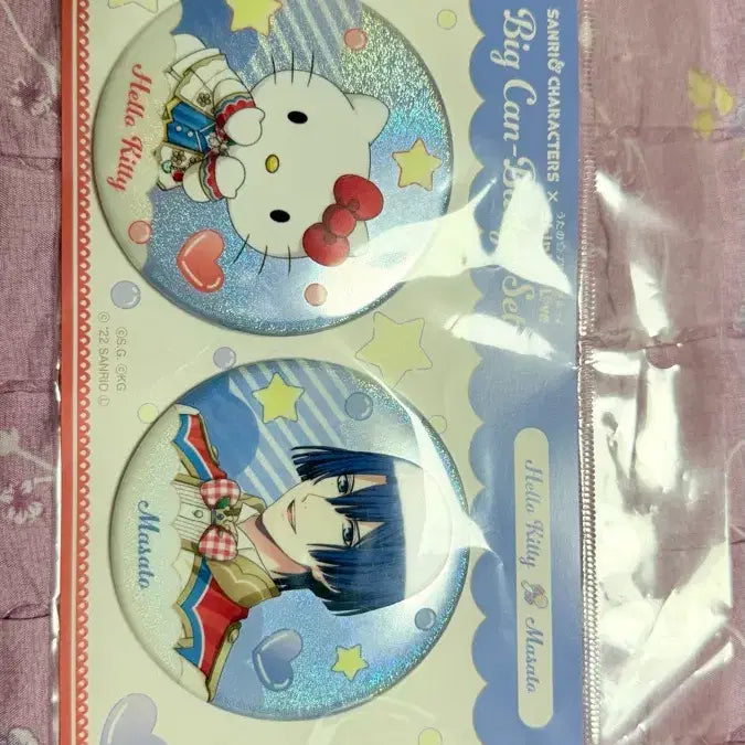 [BUNJANG] Sanrio Hello Kitty Masato Can Badge Set / 산리오 헬로키티 마사토 캔뱃지 세트