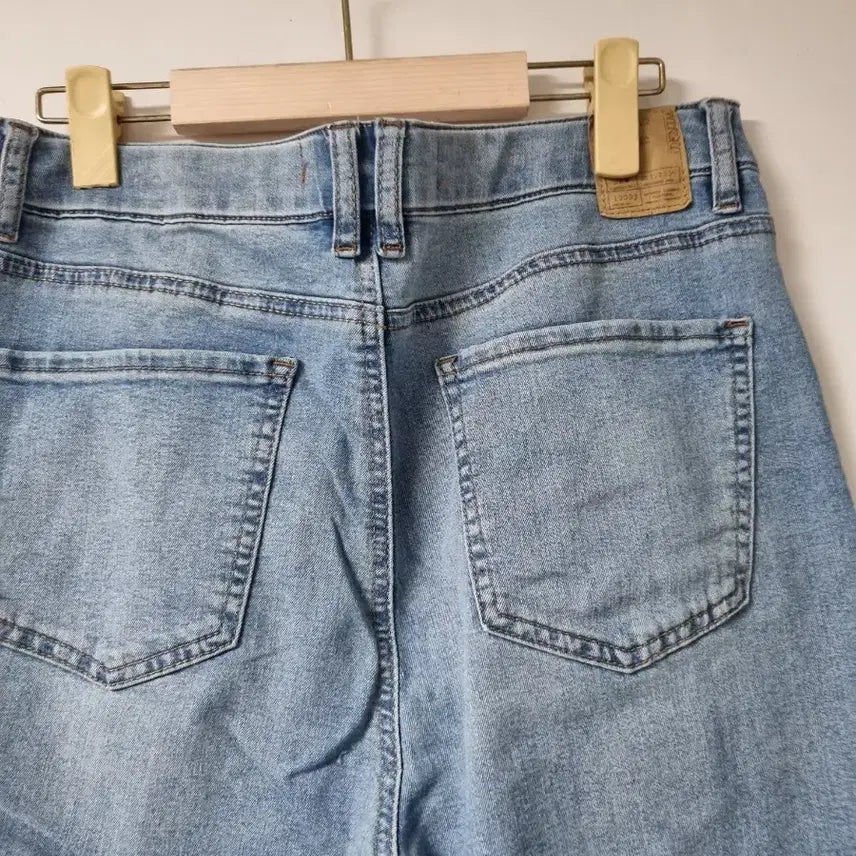 [BUNJANG] Denim Wide Jeans / 연청 데님 와이드 청바지 30