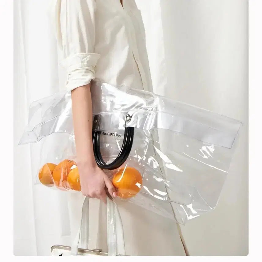 [BUNJANG] Comme des Garcons PVC Transparent Tote Bag / (새상품) 꼼데가르송 PVC 투명 토트백