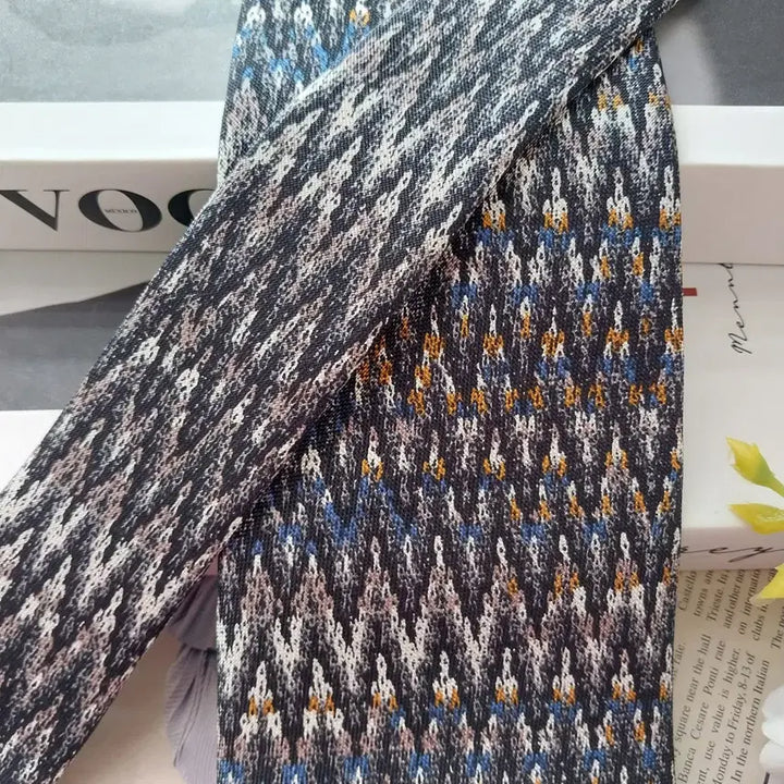 [BUNJANG] Missoni Silk Tie - Black Mix Pattern / 미쏘니 실크 블랙 믹스 패턴 넥타이 9.3cm S~A+등급 K2473