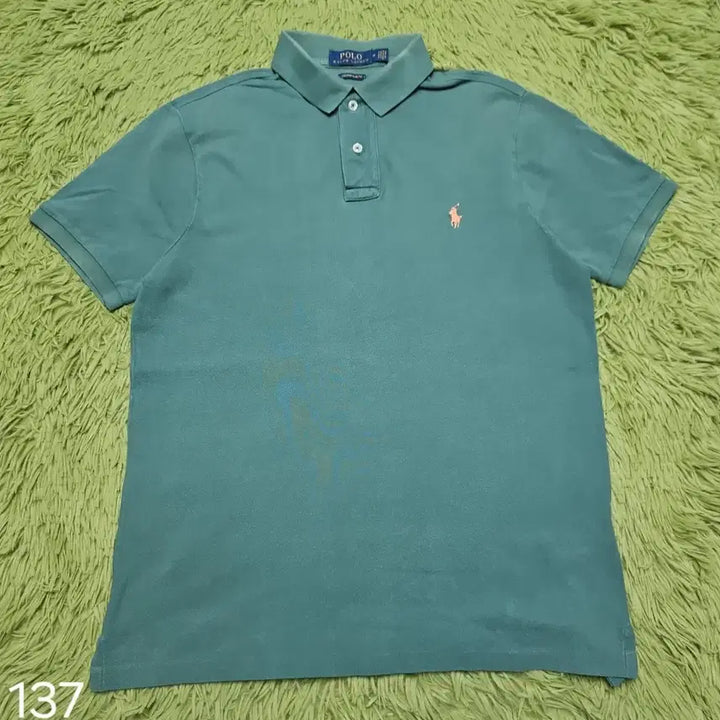 [BUNJANG] Polo Ralph Lauren Custom Slim Fit Pique Polo Shirt - Green / 폴로 랄프로렌 커스텀 슬림핏 카라티 (그린/M)