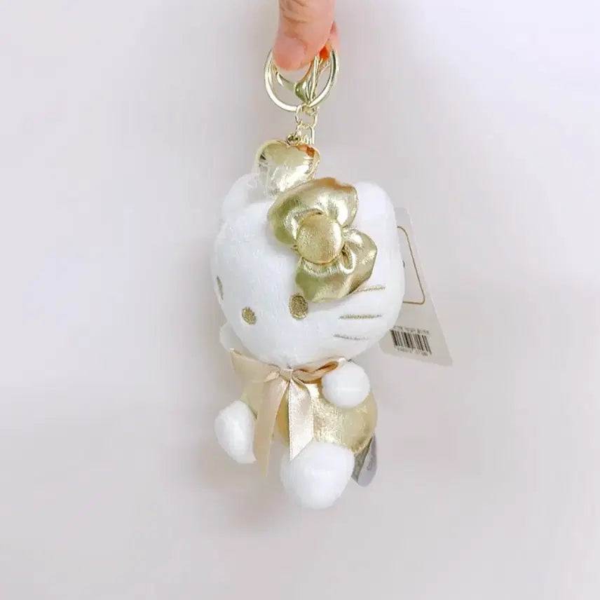 [BUNJANG] Hello Kitty Gold Doll Keyring / 헬로키티 정품 골드 인형 키링 / 새상품