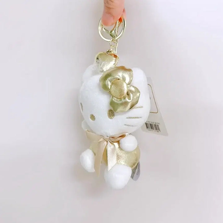[BUNJANG] Hello Kitty Gold Doll Keyring / 헬로키티 정품 골드 인형 키링 / 새상품