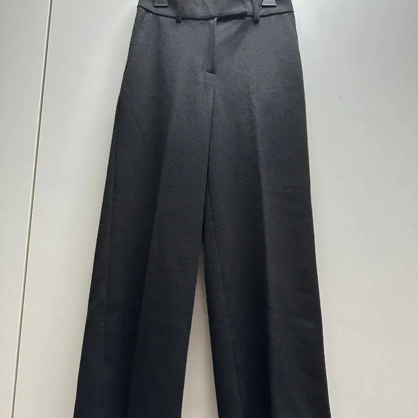 [BUNJANG] Black Wide Slacks Pants / 블랙 와이드 슬랙스 팬츠