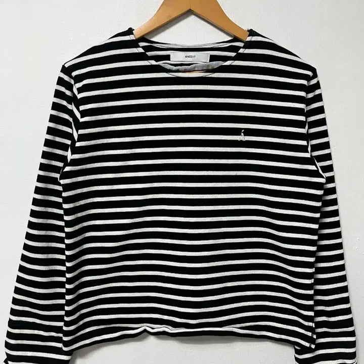 [BUNJANG] ASESIT Striped Long-Sleeve T-Shirt (Size 55-66) / 55-66 ASESIT 루즈핏 스트라이프 긴팔티 정품