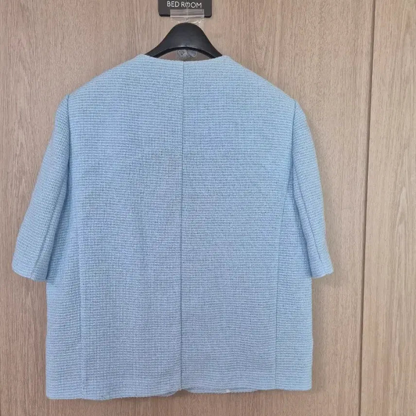 [BUNJANG] NILBY P Tweed Short Sleeve Jacket Sky Blue 34 / NILBY P 트위드 반팔 자켓 하늘색 34 닐바이피