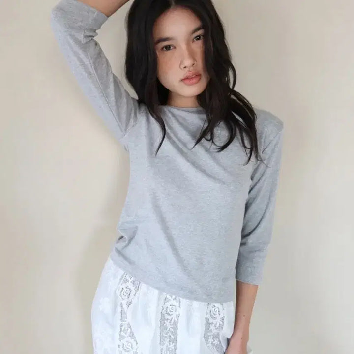 [BUNJANG] MMM 3/4 Sleeve T-Shirt / mmm 3/4 슬리브리스 티셔츠 새상품
