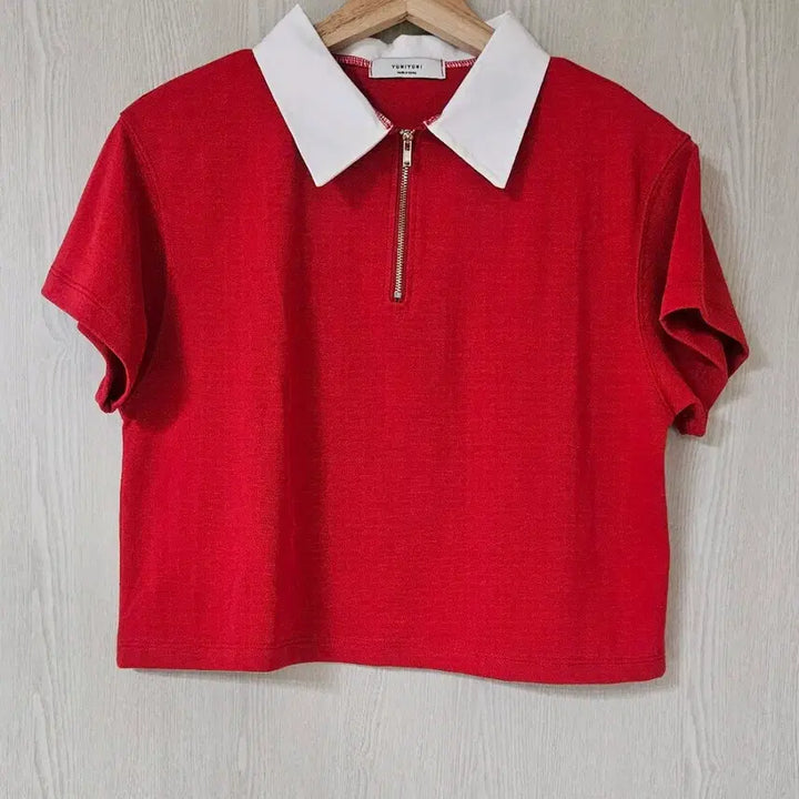[BUNJANG] Unbranded Cropped Half-Zip Polo Shirt / 반집업 피케이 티 새상품 크롭