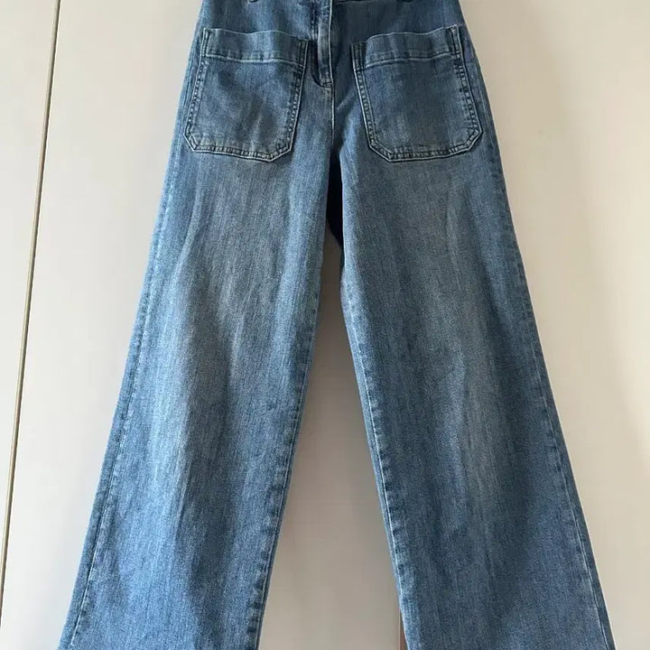 [BUNJANG] Atelier Wide Denim Jeans / 아떼//와이드 데님 청바지 뒷포켓 디자인