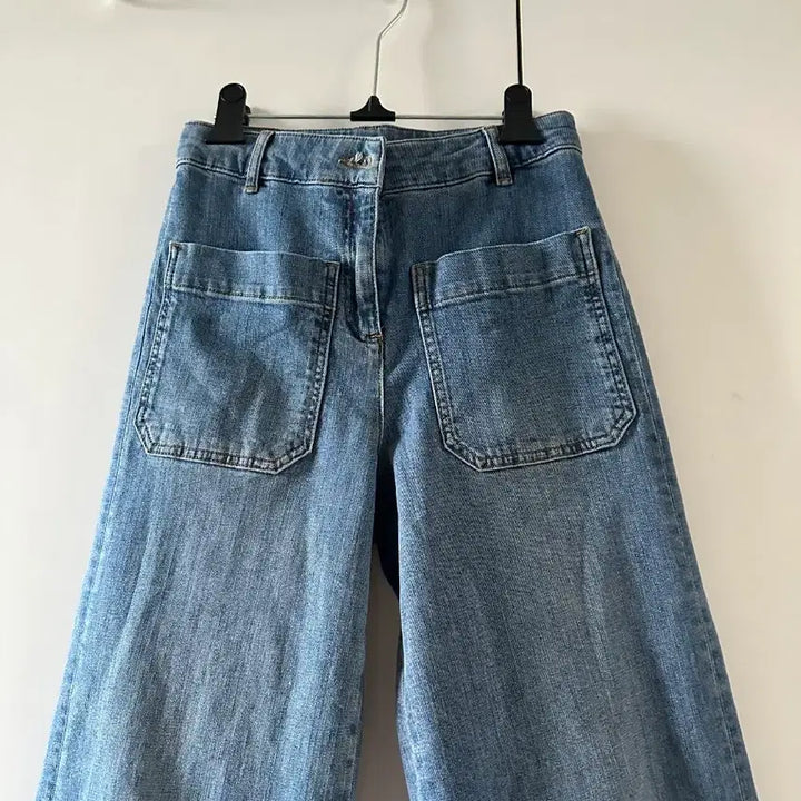 [BUNJANG] Atelier Wide Denim Jeans / 아떼//와이드 데님 청바지 뒷포켓 디자인