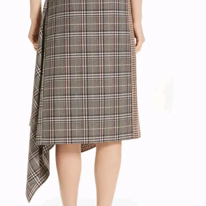 [BUNJANG] MONSE Mix Check Wool Blanket Wrap Skirt / 몬스 MONSE 믹스 체크 울 블랭킷 랩 스커트 0