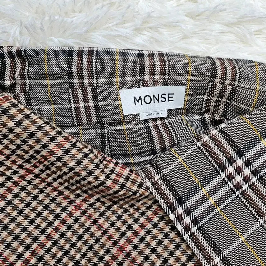 [BUNJANG] MONSE Mix Check Wool Blanket Wrap Skirt / 몬스 MONSE 믹스 체크 울 블랭킷 랩 스커트 0