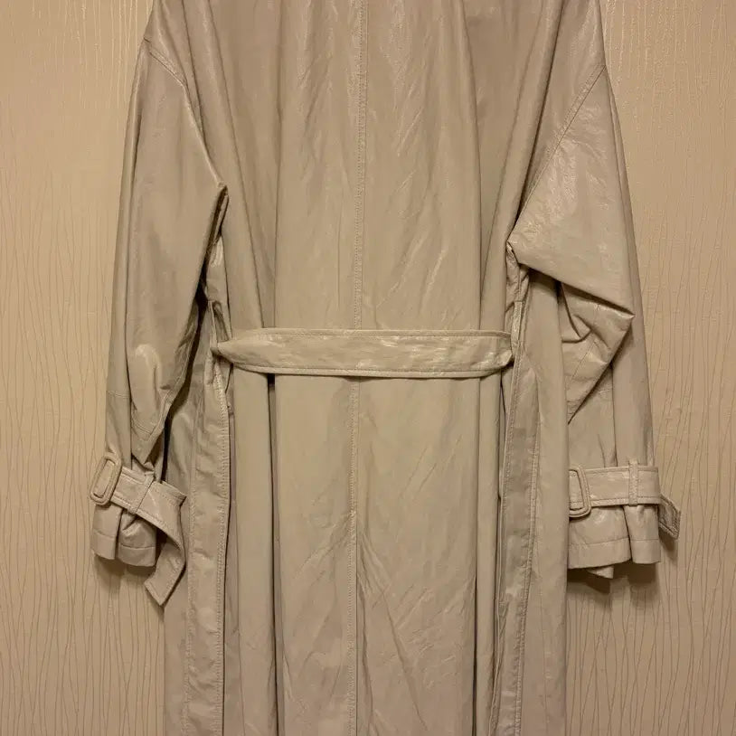 [BUNJANG] Studio Tomboy Ivory Leather Long Coat / 스튜디오 톰보이 아이보리 레더 롱 코트 팝니다!