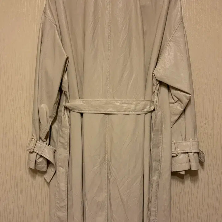 [BUNJANG] Studio Tomboy Ivory Leather Long Coat / 스튜디오 톰보이 아이보리 레더 롱 코트 팝니다!