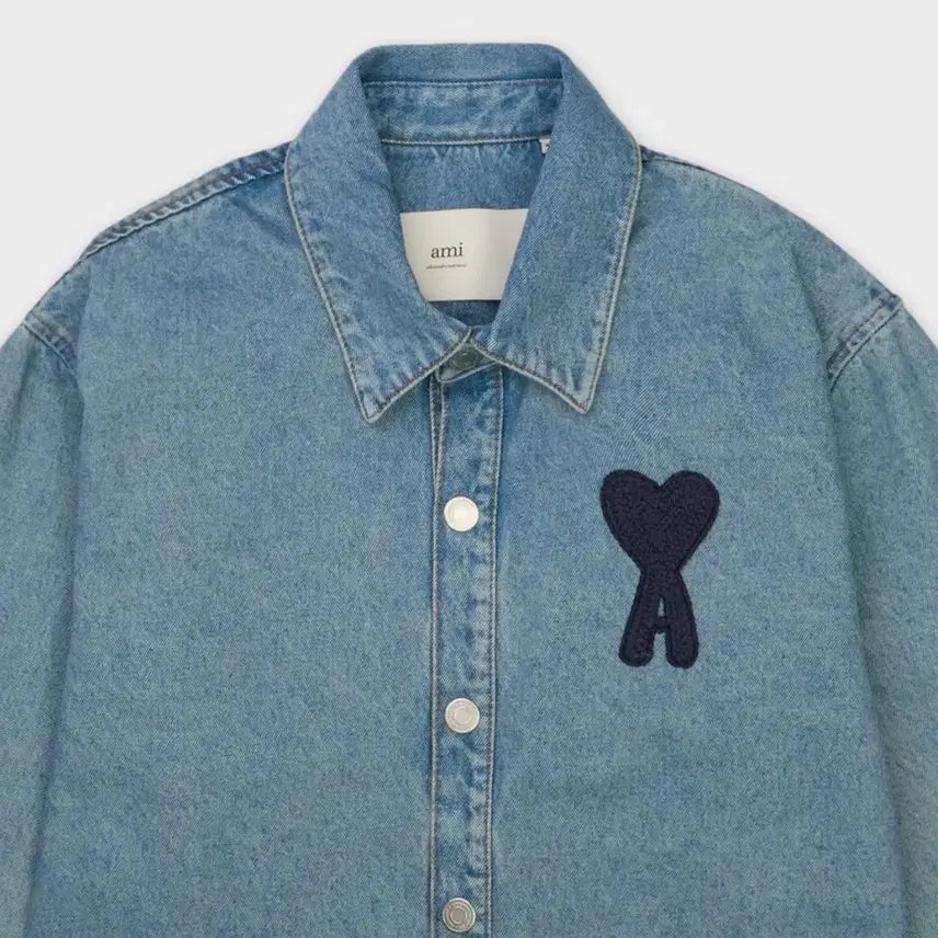 [BUNJANG] AMI Big Heart Logo Overshirt / 아미 빅 하트로고 오버셔츠