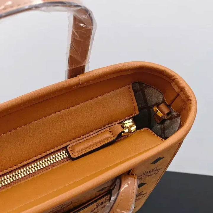 [BUNJANG] MCM Mini Tote Bag Brown Shoulder Bag / MCM 미니 토트백 브라운 숄더백 + 키링여성 핸드백