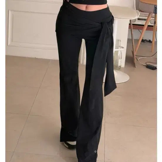 [BUNJANG] Kinda Me Wrap Tie Essential Leggings / (새상품)(가격택o)카인다미 랩 타이 에센셜 레깅스