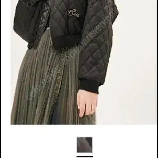 [BUNJANG] Quilted Cropped Padded Jacket / 타임패딩