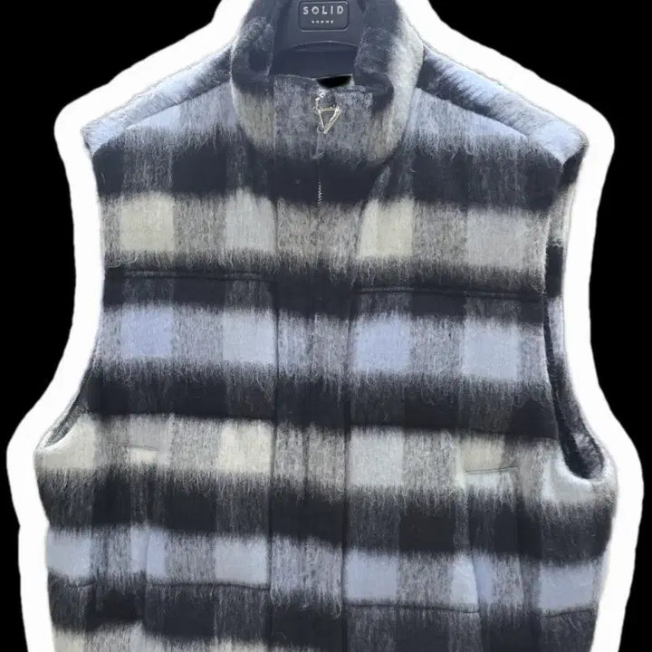 [BUNJANG] SOLID HOMME Check Padded Vest / SOLID HOMME 체크 패딩 베스트 52(110)