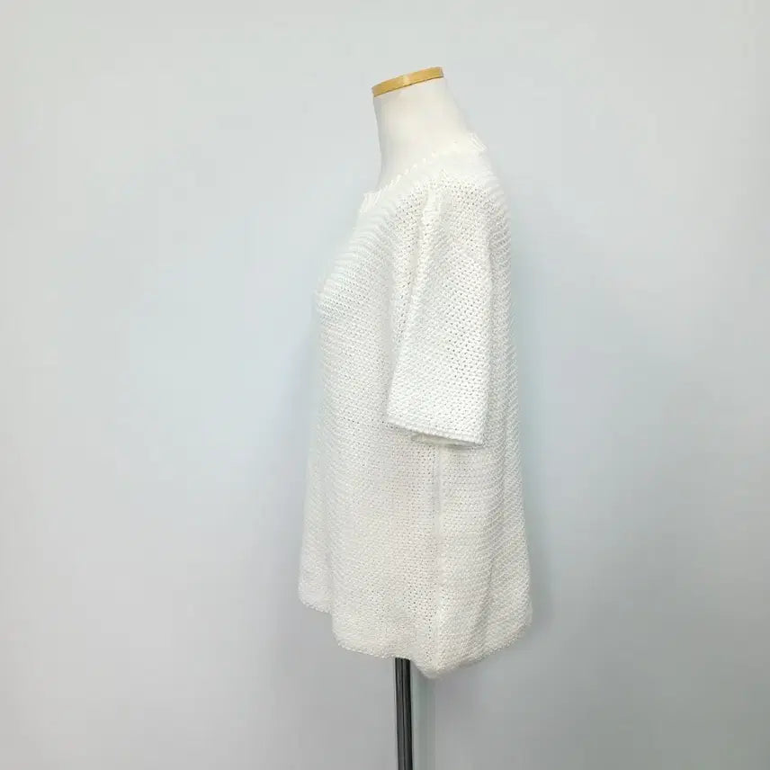 [BUNJANG] MONGDOL 22SS Cropped Short-Sleeved Knit Top (Size 55) / MONGDOL 22SS 크롭 반팔 니트 텍스처 55