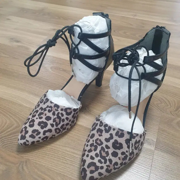 [BUNJANG] Gianvito Rossi 레오파드 레이스업 앵클 부츠 / Gianvito Rossi 레오파드 레이스업 앵클 부츠