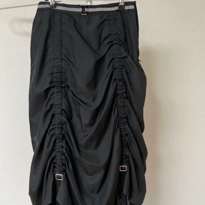 [BUNJANG] Black Shirred Tulle Midi Skirt / 블랙 셔링 튜튜 스커트