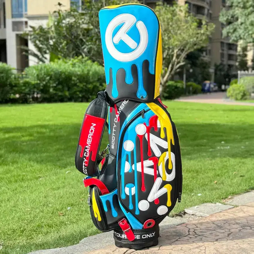 [BUNJANG] Water Drop Shape Waterproof Pro Golf Bag Caddy Bag (Red) / 물방울형 방수 프로 골프백 캐디백(레드채색)