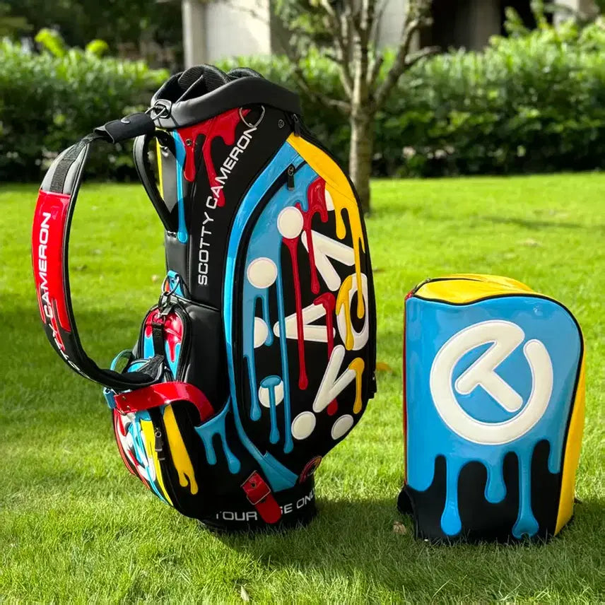 [BUNJANG] Water Drop Shape Waterproof Pro Golf Bag Caddy Bag (Red) / 물방울형 방수 프로 골프백 캐디백(레드채색)