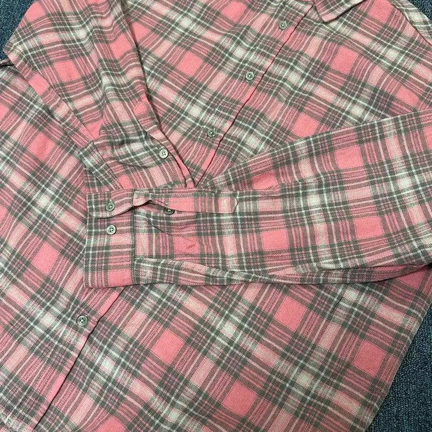 [BUNJANG] Base Moment Pink Flannel Shirt / 베이스모먼트 핑크 플란넬 셔츠
