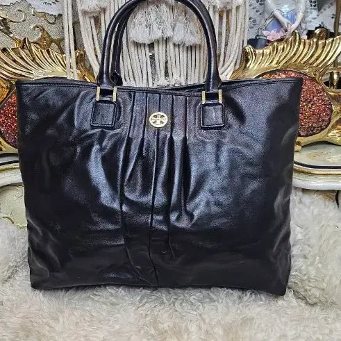 [BUNJANG] Tory Burch Black Leather Shoulder Bag / 토리버치 블랙 가죽 숄더백