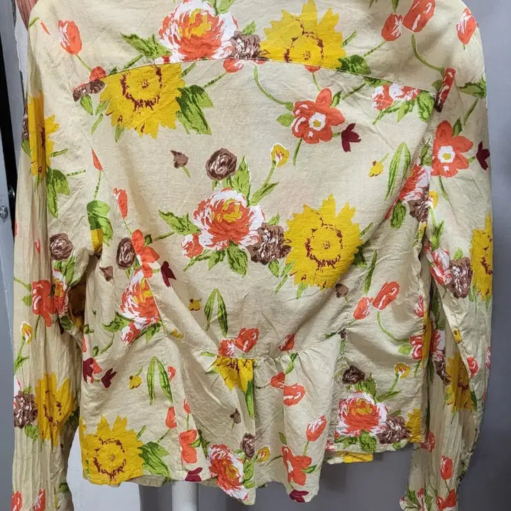 [BUNJANG] Stefanel Floral Pattern Long Sleeve Shirt / 스테파넬 플라워 패턴 긴팔 셔츠