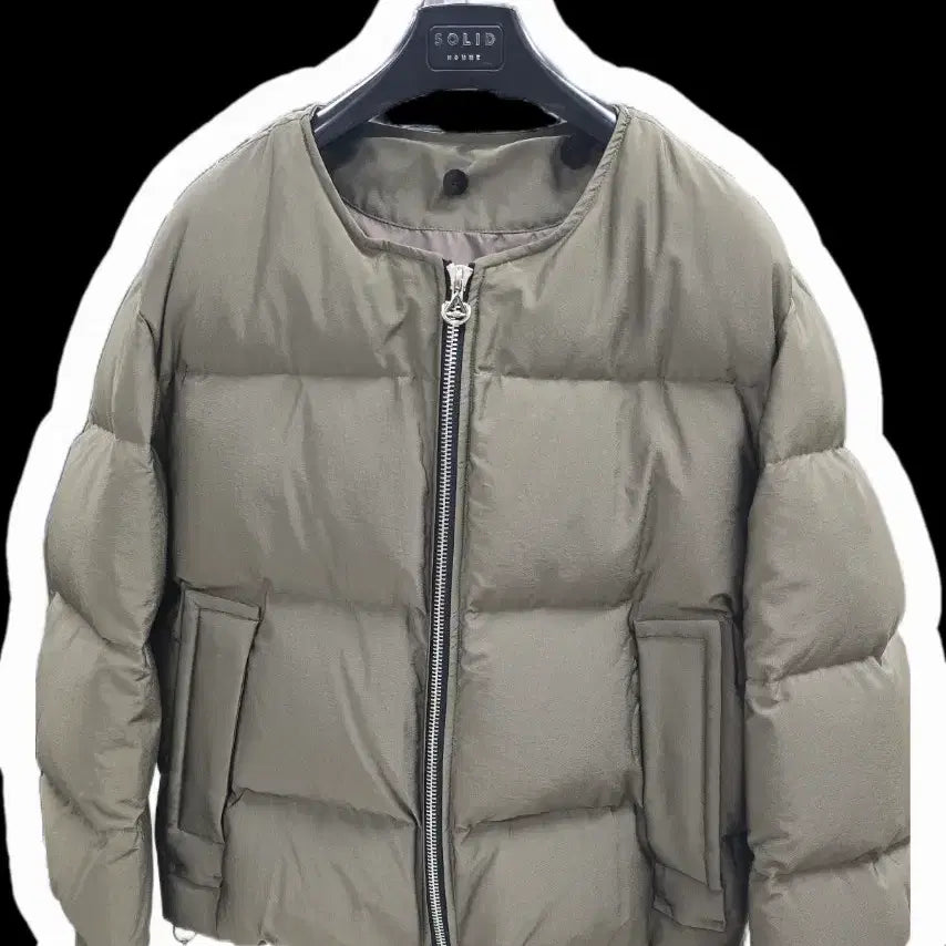[BUNJANG] SOLID HOMME Hooded Padded Jumper / SOLID HOMME 후드 패딩 점퍼 카키 46(95)