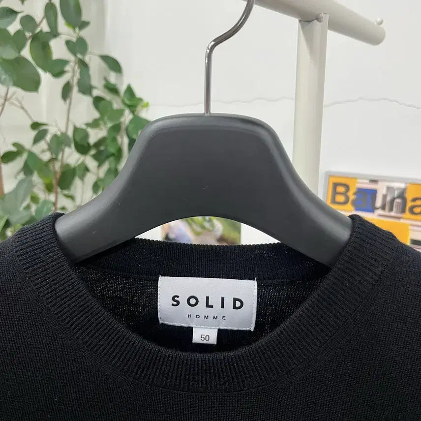 [BUNJANG] Solid Homme Crewneck Wool Knit (Size 50) / 솔리드옴므 크루넥 울니트 50
