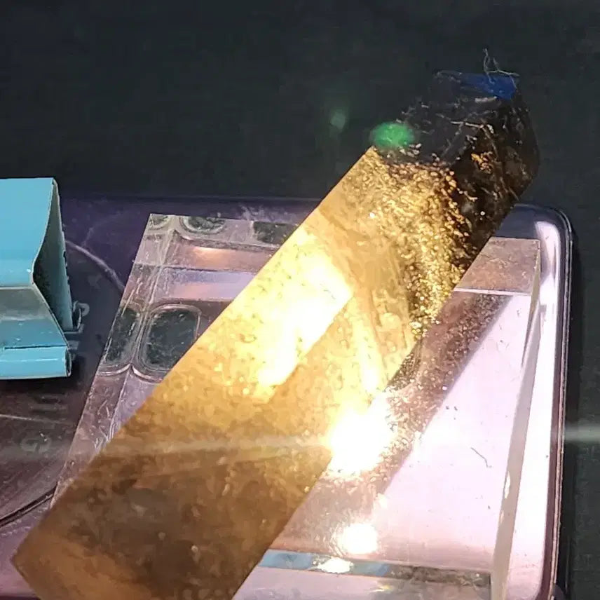 [BUNJANG] Natural Smoky Quartz Obelisk with Base / 천연 스모키 쿼츠 수정 오벨리스크 원석+받침대