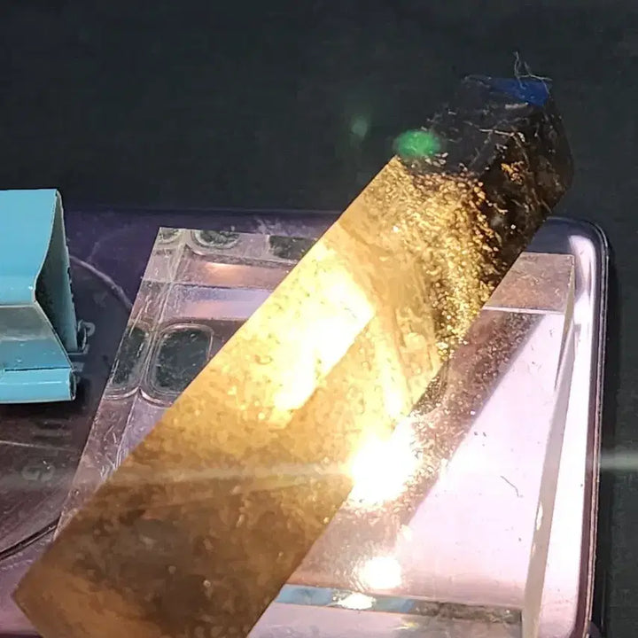 [BUNJANG] Natural Smoky Quartz Obelisk with Base / 천연 스모키 쿼츠 수정 오벨리스크 원석+받침대