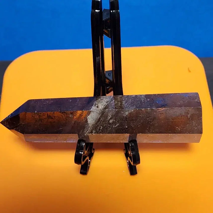 [BUNJANG] Natural Smoky Quartz Obelisk with Base / 천연 스모키 쿼츠 수정 오벨리스크 원석+받침대