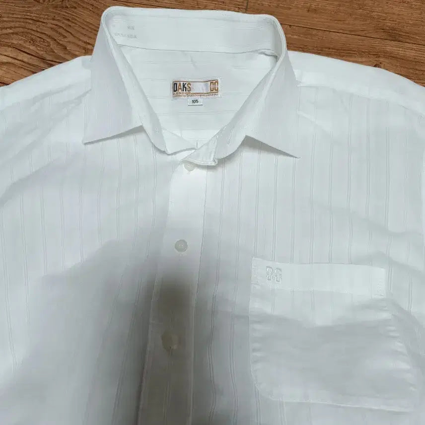 [BUNJANG] Daks White Short Sleeve Shirt / 닥스 흰색 반팔 셔츠 105 화이트