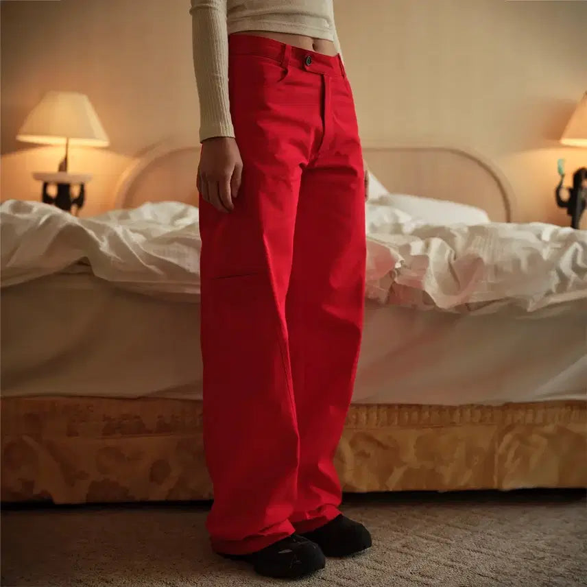 [BUNJANG] PPB Cotton Twill Wide Fit Pants / PPB 피피비 코튼 라인 팬츠