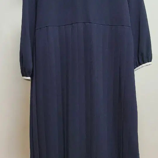 [BUNJANG] BLOOM Navy Pleated Long Dress L / BLOOM 네이비 플리츠 롱 원피스 L 사이즈