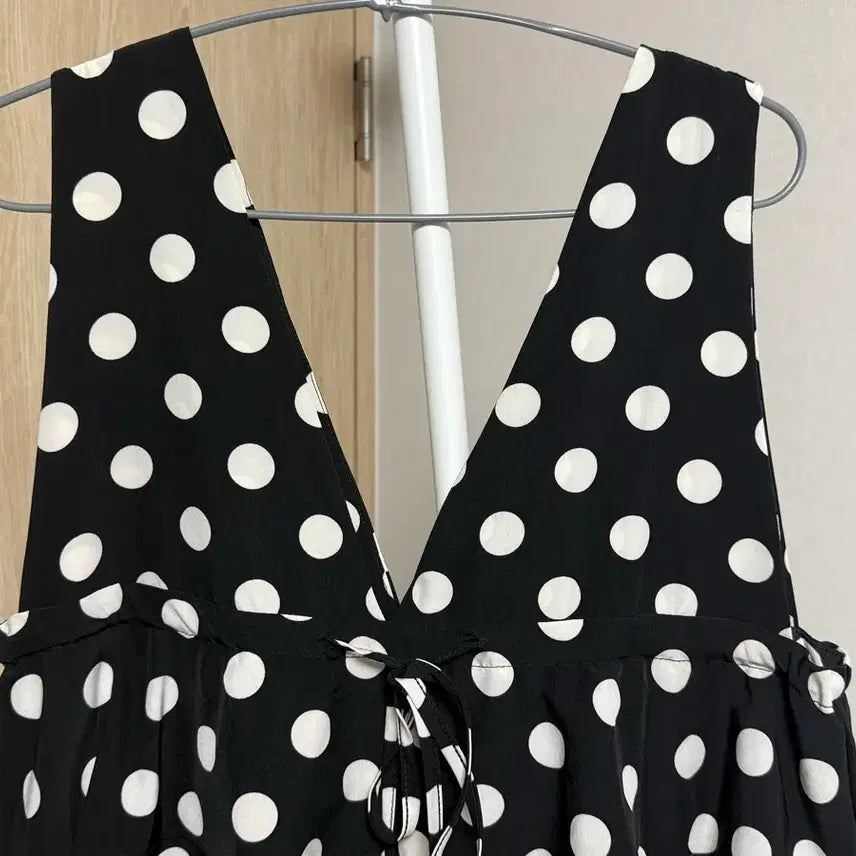 [BUNJANG] Black Dot Long Dress / 블랙 도트 롱원피스