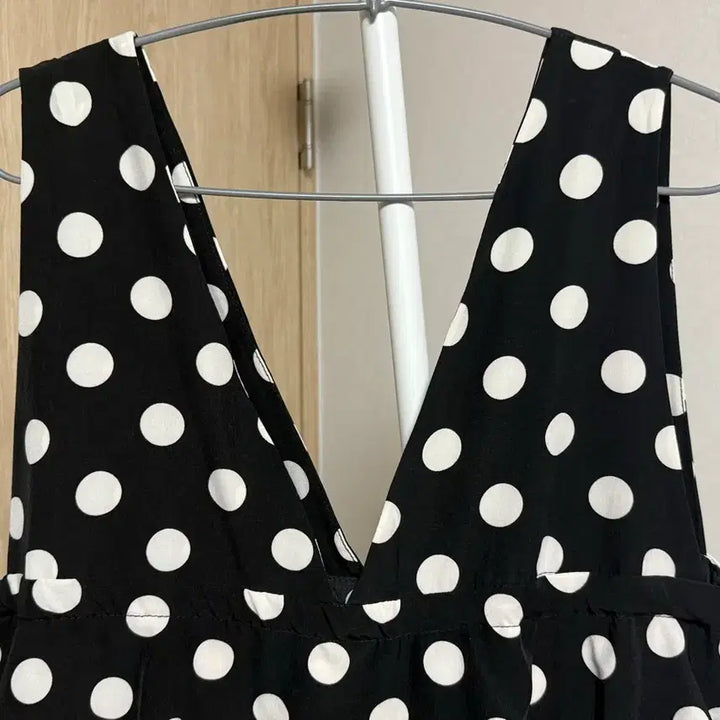 [BUNJANG] Black Dot Long Dress / 블랙 도트 롱원피스