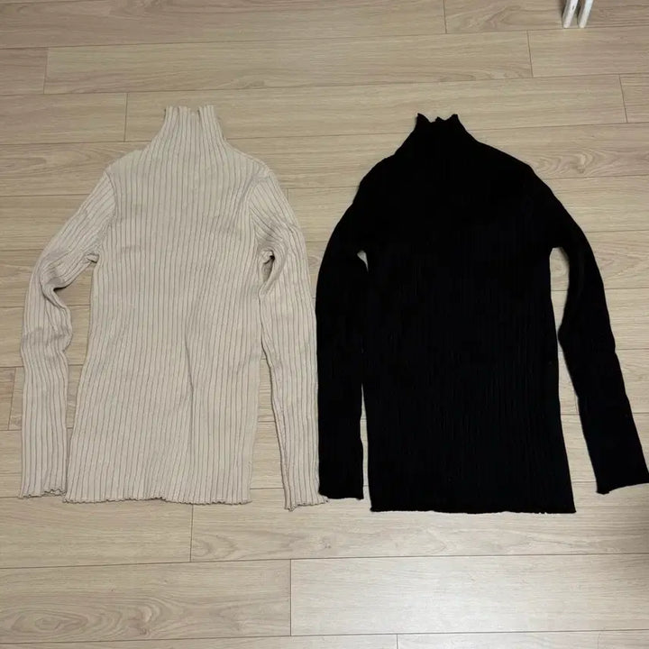 [BUNJANG] Ribbed Turtleneck Knit Bundle Set / 골지 목폴라 니트 일괄판매