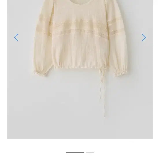 [SOLD OUT] TANNAT 레이스 블라우스 크림색